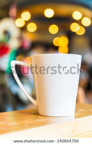 Coffee cup in coffee shop