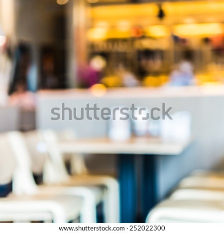 blur restaurant background