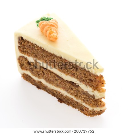 Carrot cakes isolated on white background