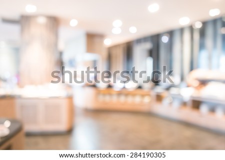 Abstract blur restaurant background