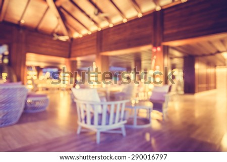 Abstract blur interior living room background - vintage filter