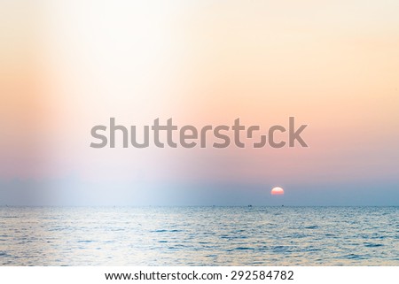 Sunrise sea - vintage filter