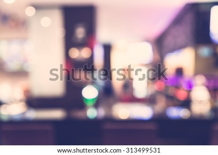 Abstract blur restaurant background - vintage filter