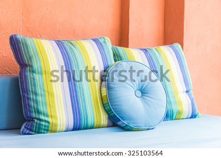 Sofa pillow decoration in living room