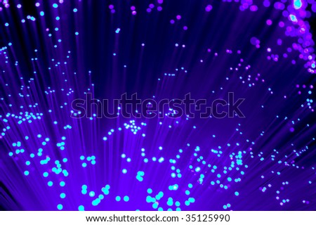 TEXTURE IMAGE-optical fiber lighted up with blue