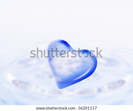 GRAPHIC IMAGE-a clear heart with water ripples