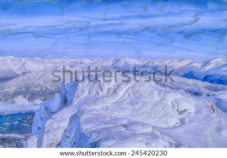 Whistler Mountain in Coastal Range, British Columbia, Canada