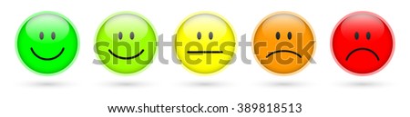 smiley faces rating icons