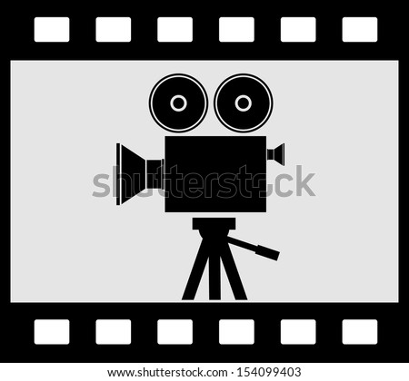 Movie Camera Icon Stock Vector Illustration 154099403 : Shutterstock