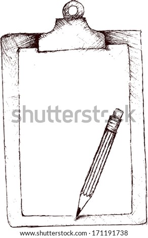 Clipboard with pencil