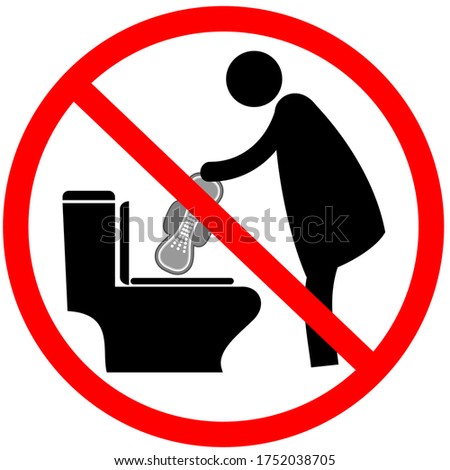 No Sanitary Pad down the Toilet, poster