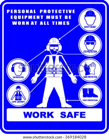 Work Safety, Sign Vector - 369184028 : Shutterstock