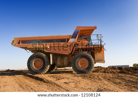 Mining truck at work-site