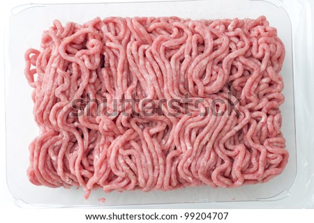 Fresh ground beef for burger