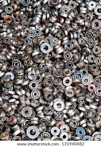 a lot of steel ball bearings for background