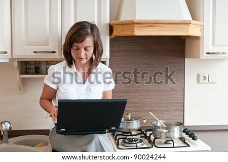 Multitasking - preparing meal and working