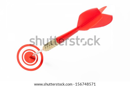 Arrow hitting bullseye of archery target