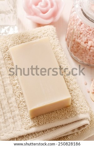 Bar of natural handmade soap