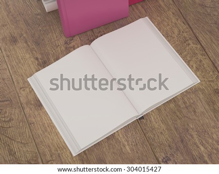 Empty book mockup template. High resolution.