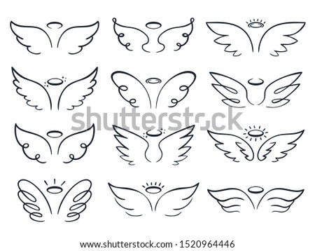 Cartoon Angel Wings Tattoo : There are also popular angel tattoos that