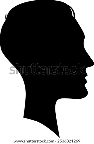 Black silhouette profile of a person, representing concepts such as anonymity, identity, and individuality