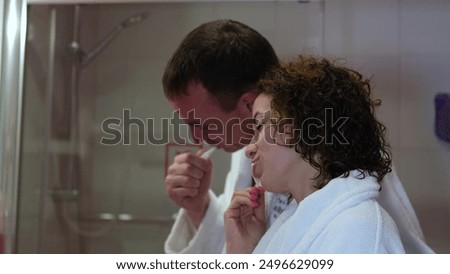 Similar – Image, Stock Photo Married couple Bath towel