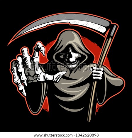 Death Skeleton with Scythe Vector | Download Free Vector Art | Free-Vectors