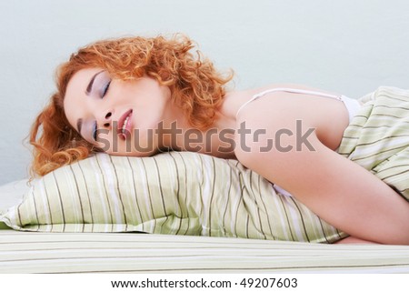 woman on the bed