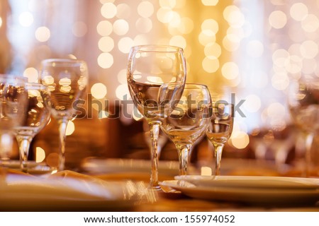 Similar – Image, Stock Photo Elegant table decoration with glassware and fragrant white flowers