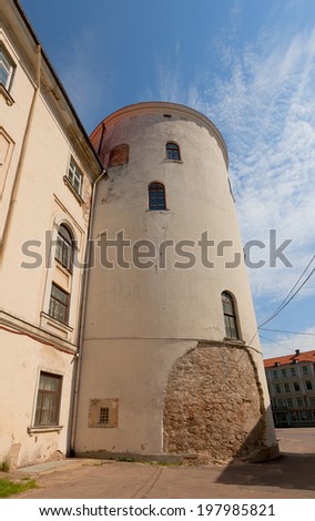 Tower of Holy Spirit (circa XIII c.) of Riga town fortifications. Since 1330 part of Riga castle of Livonian Order. World Heritage Site of UNESCO