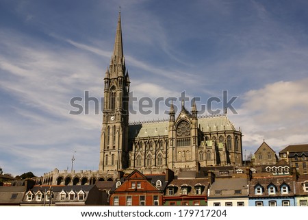St. Colman\'s neo-Gothic cathedral in Cobh, South Ireland