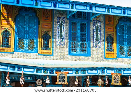 Traditional Arabic architecture in El-Jem, Tunisia