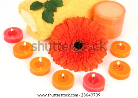 Flower and candles