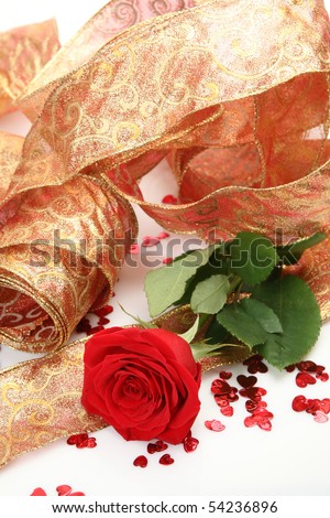 Rose and decorative tape