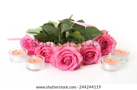 Roses and candles