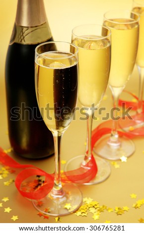 confetti and champagne