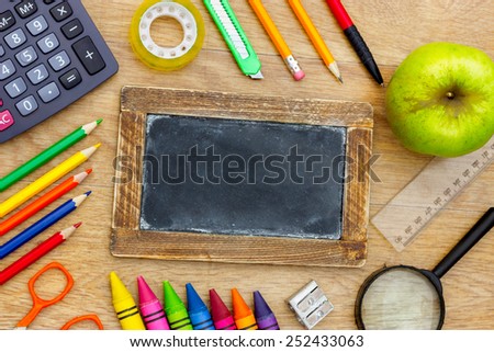 Back to School written on a blackboard, back to school background