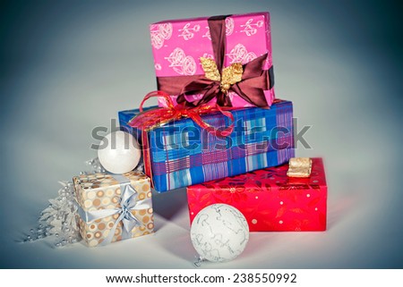 pile of boxes with gifts