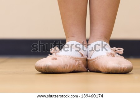 Little Ballerina Feet with Pink Ballet Slippers