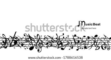 Music note music music background vector illustration black and white abstract