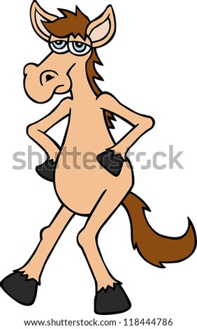 Cartoon Bored Dancing Horse Stock Vector Illustration 118444786 ...