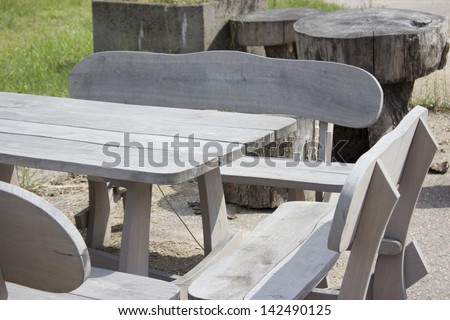 fragment of  outdoor Furniture