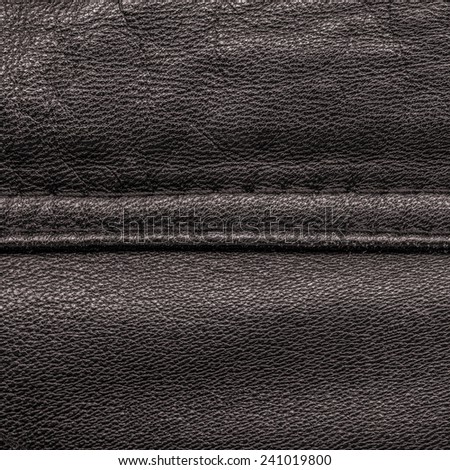 dark brown leather texture, seam. Useful as background