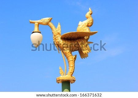 God bird on pole it is asia style