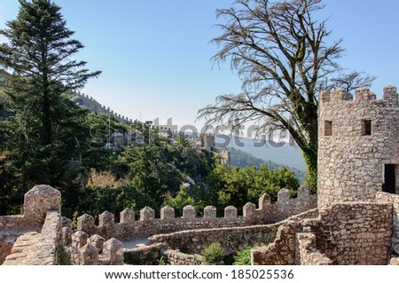 Castle of the Moors ( Castelo dos Mouros ) is a medieval castle in Sintra, Portugal .The castle was constructed during the 8th to 9th century, in the period of Arab occupation of Iberian peninsula.