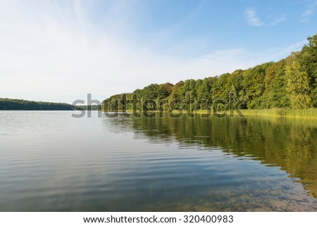 Landscape on the lake in National Park in Poznan- Poland, Europe