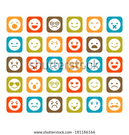 Set of smiley icons