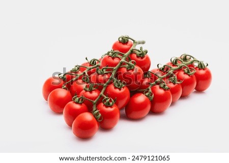 Similar – Image, Stock Photo Shiny cherry tomatoes with green stems in hands