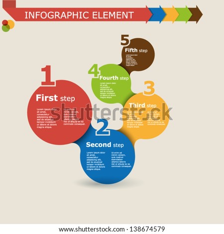 Abstract infographic elements with numbers