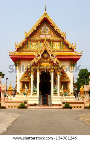 Churches, temples, Thailand daytime attractions in Nakhon Phanom province.